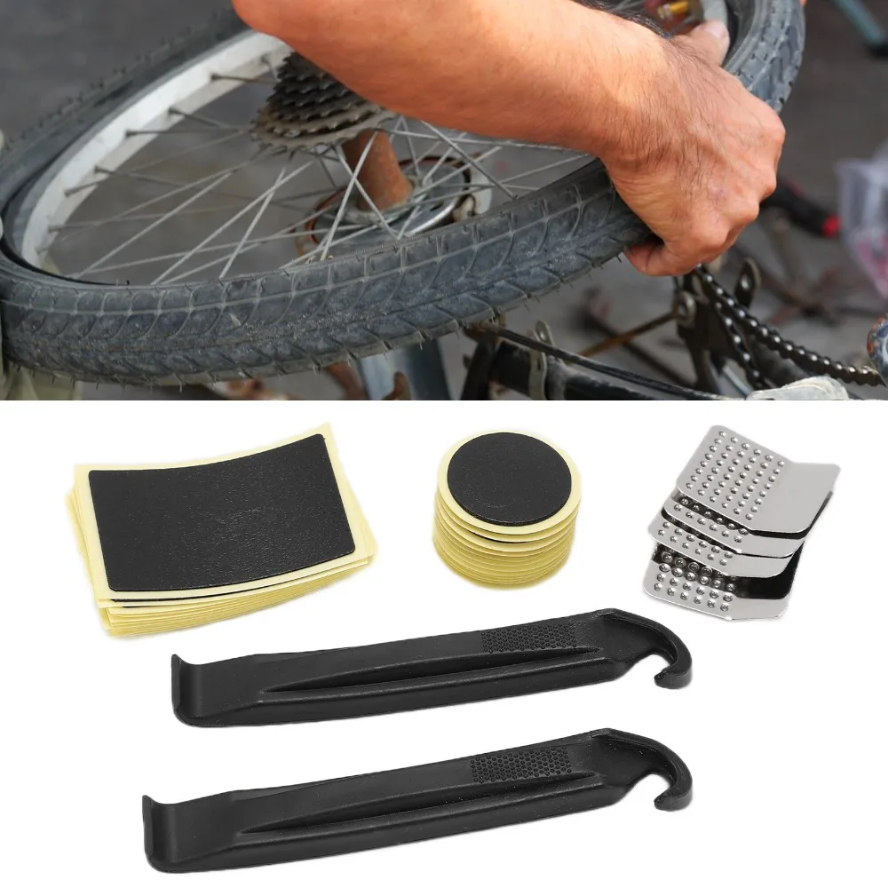 Parches sin pegamento para cubiertas de bicicleta con limas y desmonta - imagen 5