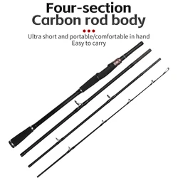 Caña spinning viaje 4 piezas – Carbono lance 15-35g