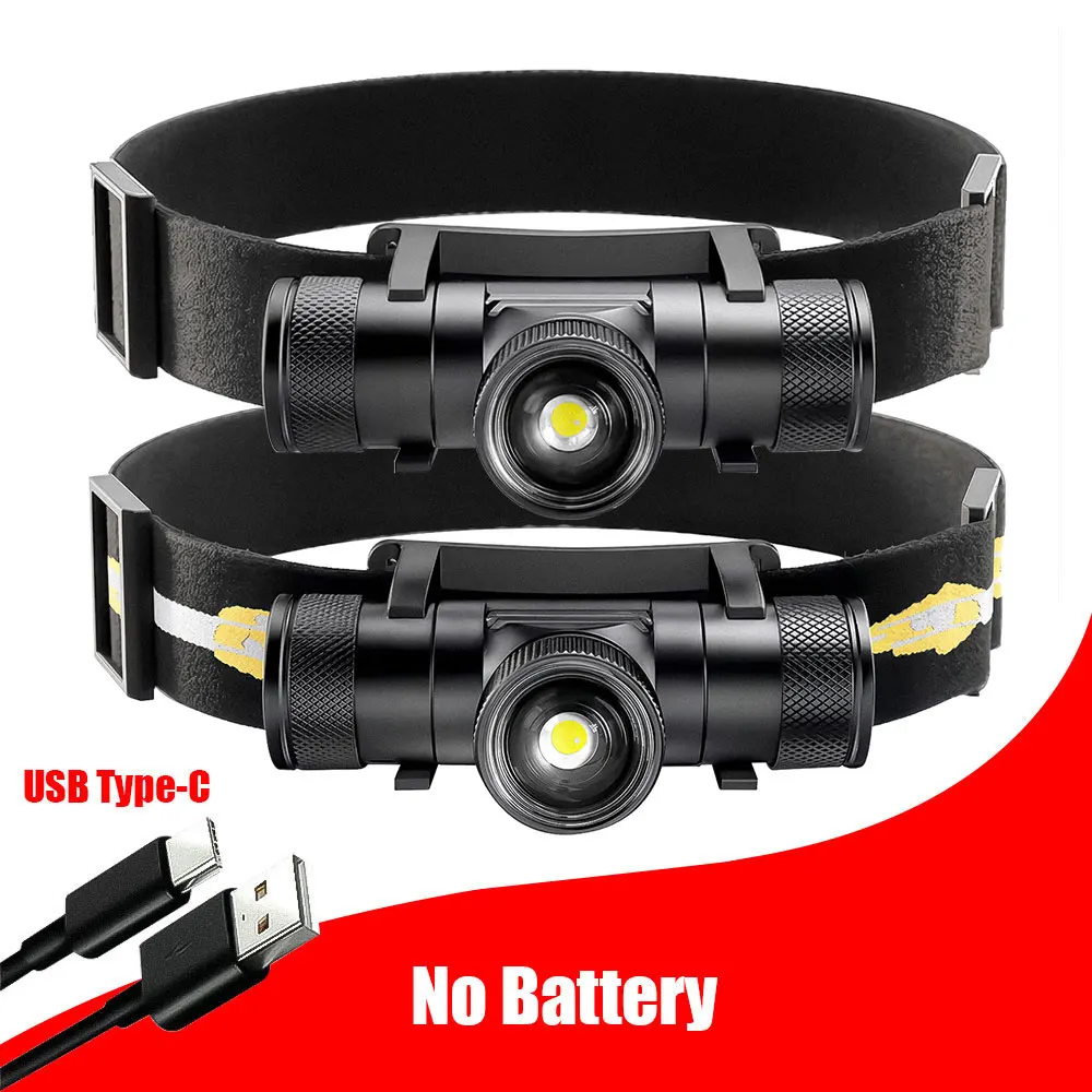 Linterna frontal LED USB-C recargable impermeable para pesca - imagen 5