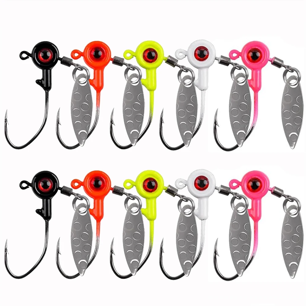 Jig Head Spinner para trucha – Ojos 3D realistas - imagen 2