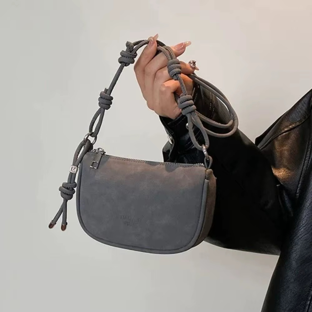 Bolso Cruzado Retro de Gamuza para Mujer – Diseño Sencillo y Ajustable - imagen 5