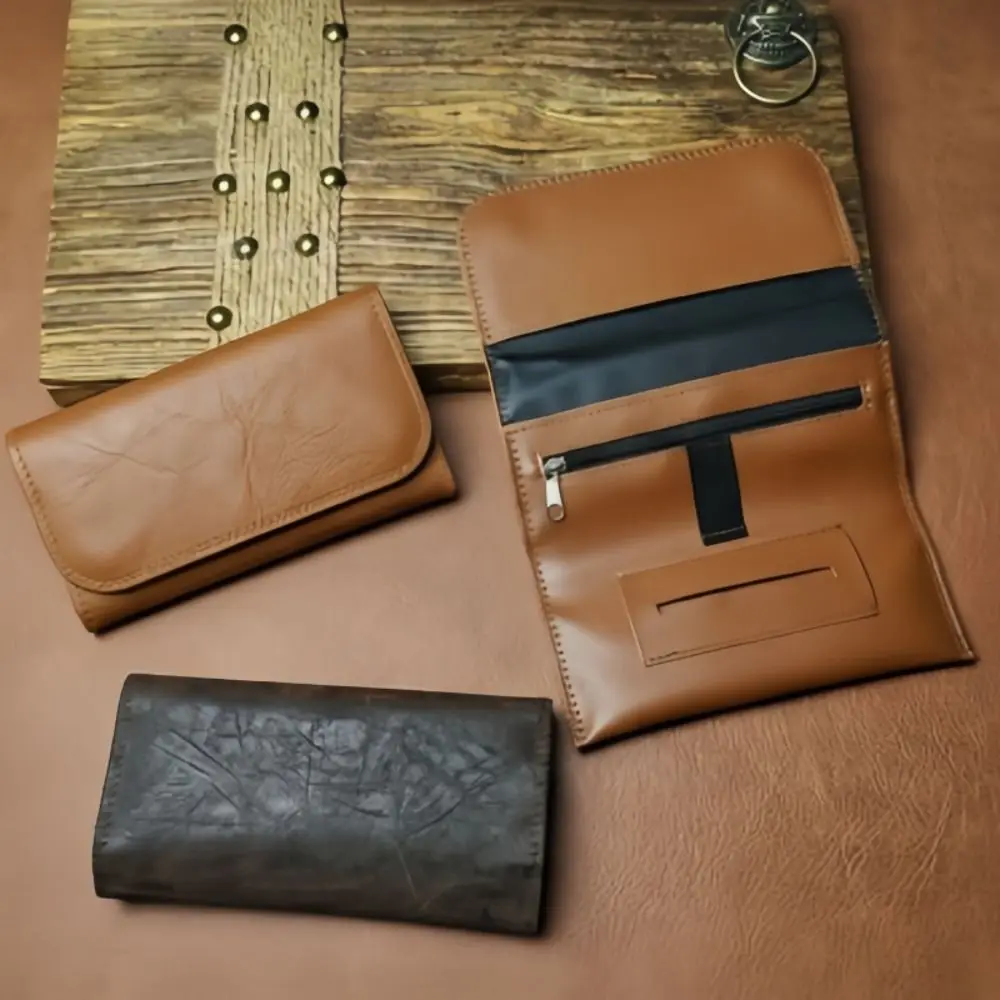 Bolsa de tabaco plegable de piel sintética para hombre - imagen 4