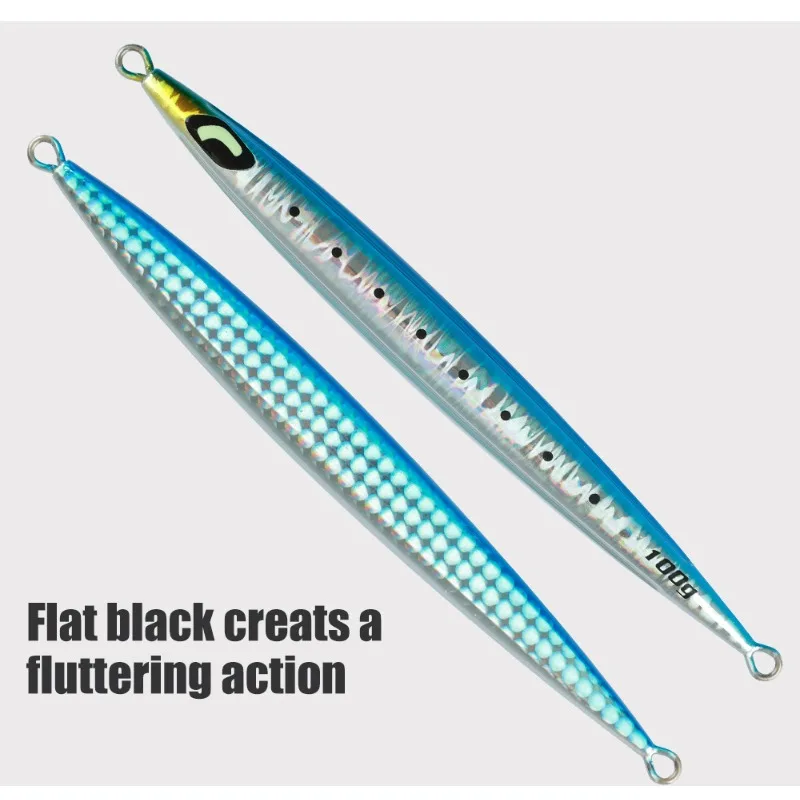 Señuelo jigging hundimiento rápido metálico luminoso con rayas - imagen 5
