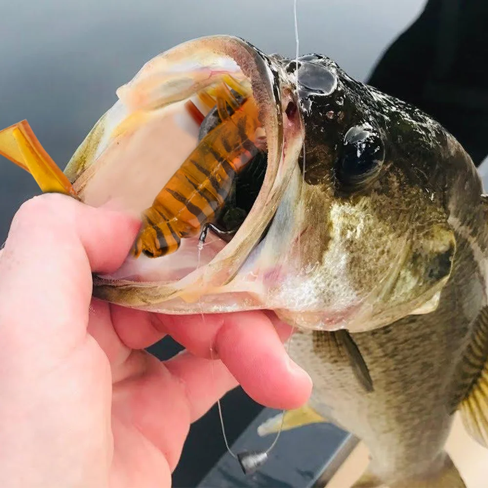 Fishingfans señuelos articulados de camarón luminosos – plástico suave - imagen 5