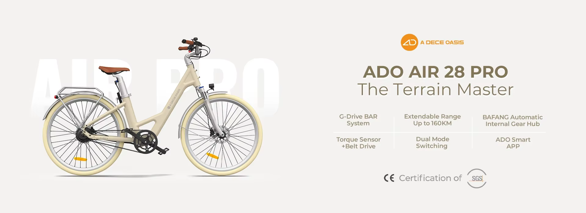 Bicicleta PVY Air 28 Pro en entorno urbano