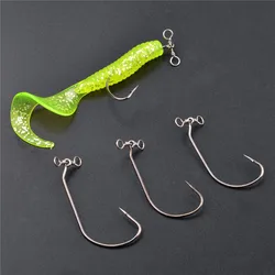 Anzuelos In-Line Direct Pull con Giratorio para Lubina Crappie 2/0-4/0