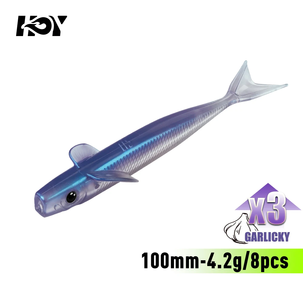 Kingdom ForkTail Señuelo Swimbait blando lento para agua salada
