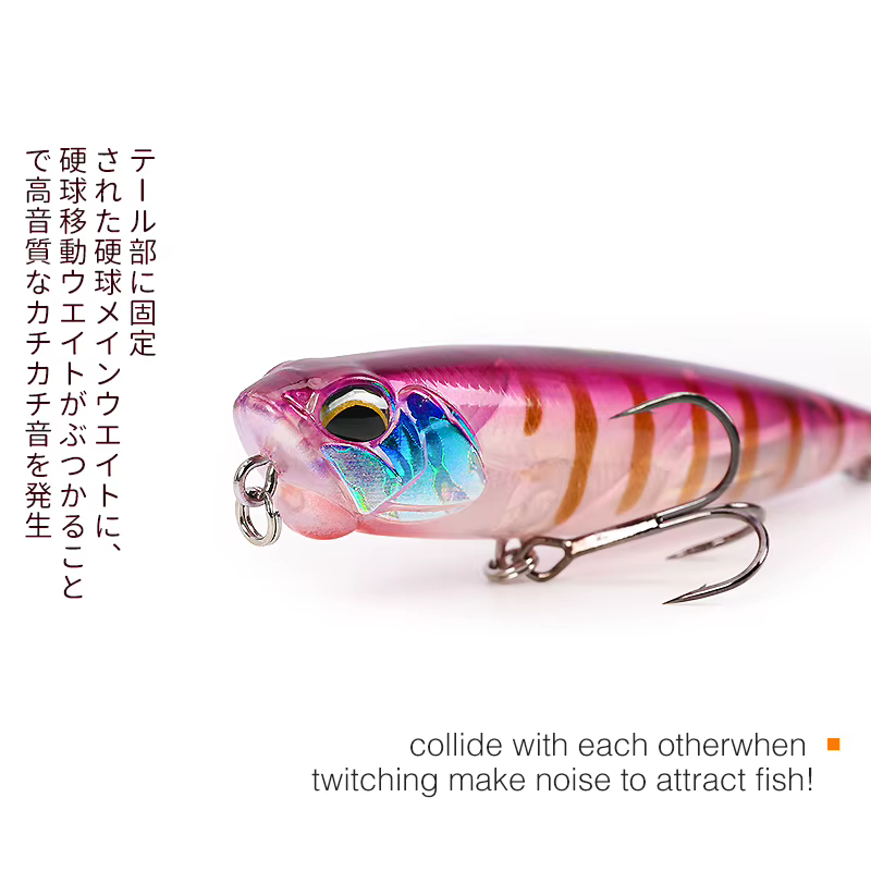 TSURINOYA Topwater Pencil DW59 Señuelo para lubina – Jerkbait - imagen 4