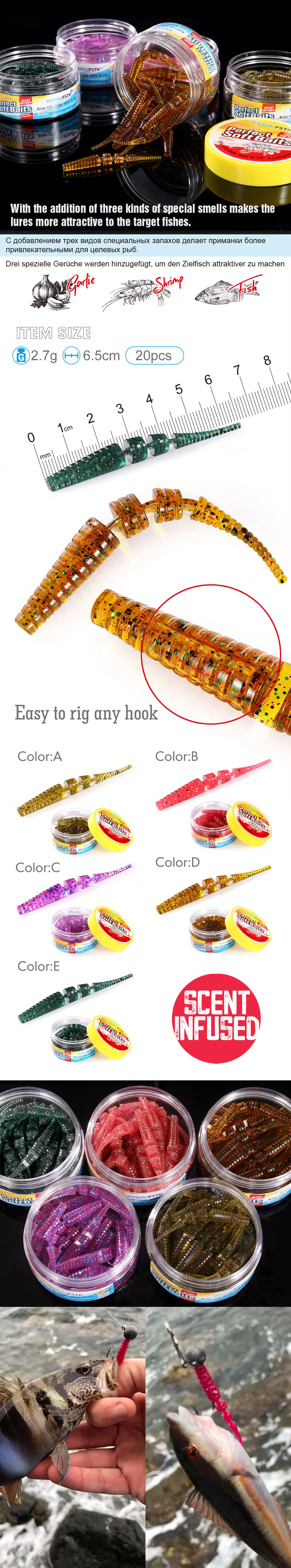 Cebo FSTK Wobblers Shad en varios colores