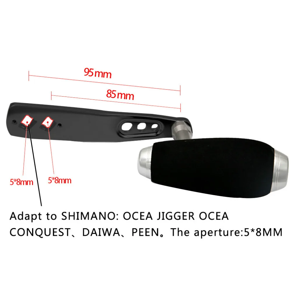 SANLIKE mango de carrete zurdo de aluminio para Shimano y Daiwa - imagen 2