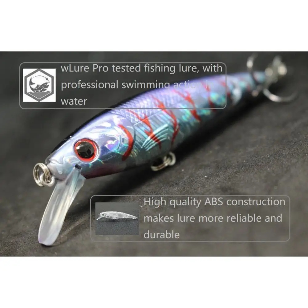 WLure Jerkbait Articulado S652 – 10 cm flotante con ojos 3D - imagen 3