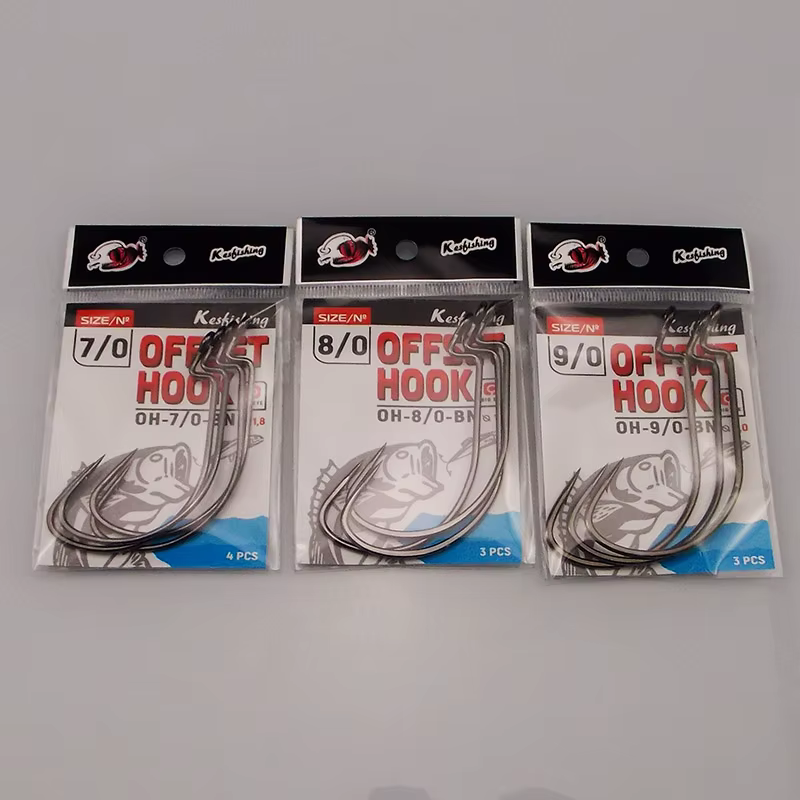 ESFISHING Anzuelo compensado de acero al carbono para lubina grande - imagen 2