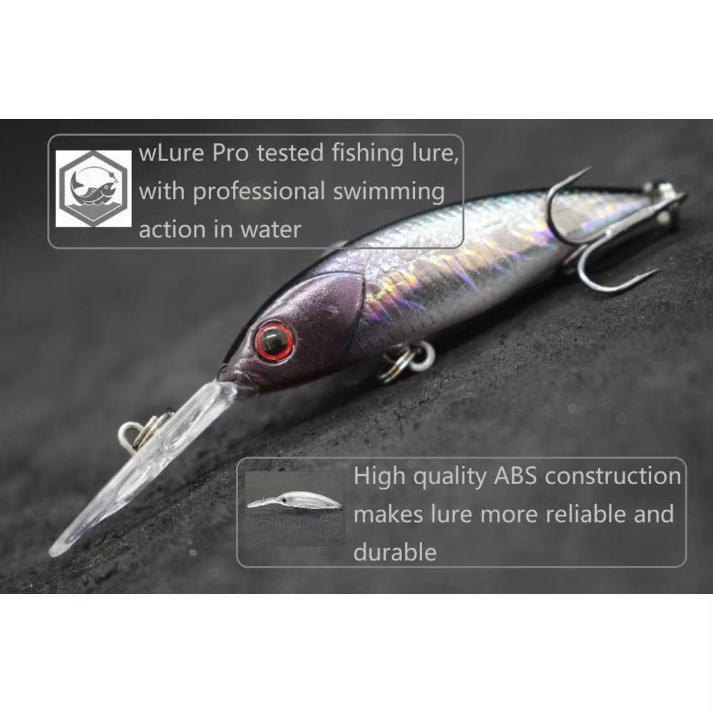 WLure Minnow Crankbait Flotante para Carpa – Señuelo de superficie - imagen 3