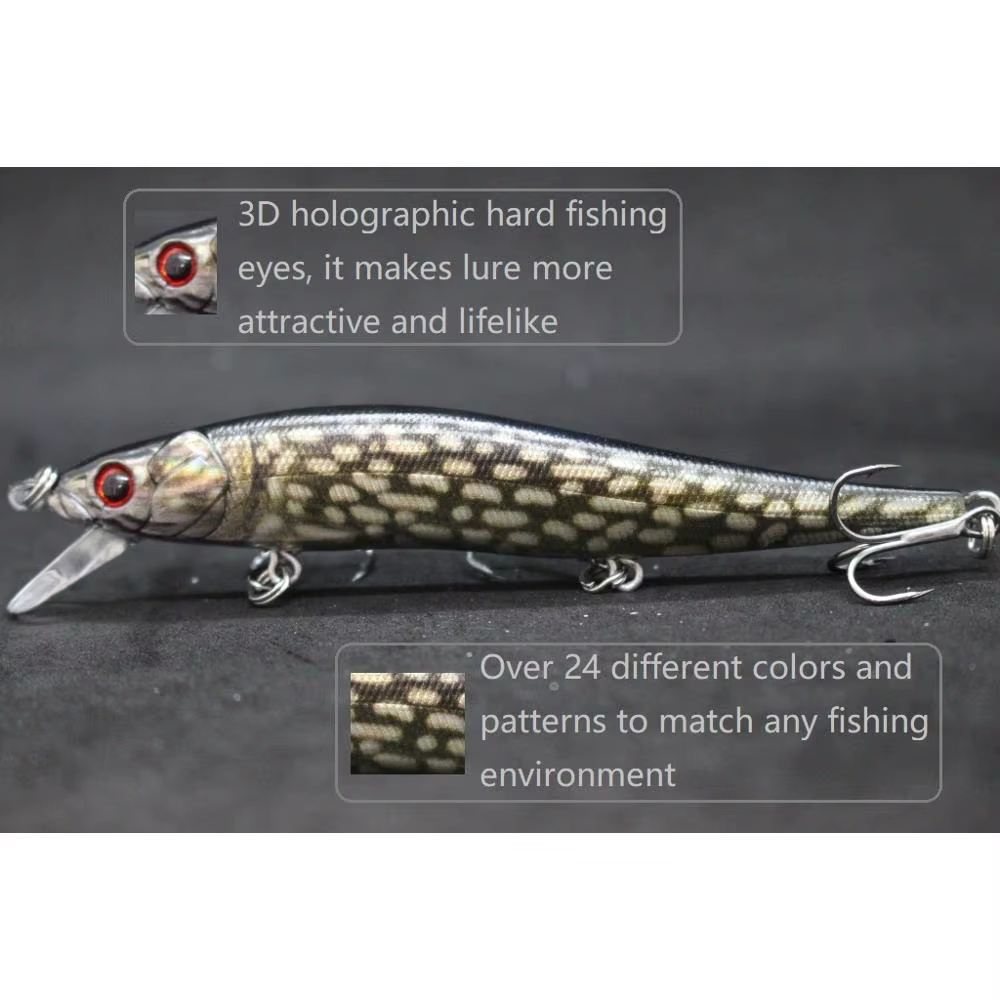 Wlure Crankbait Minnow HM262S – Hundimiento lento RealSkin - imagen 2