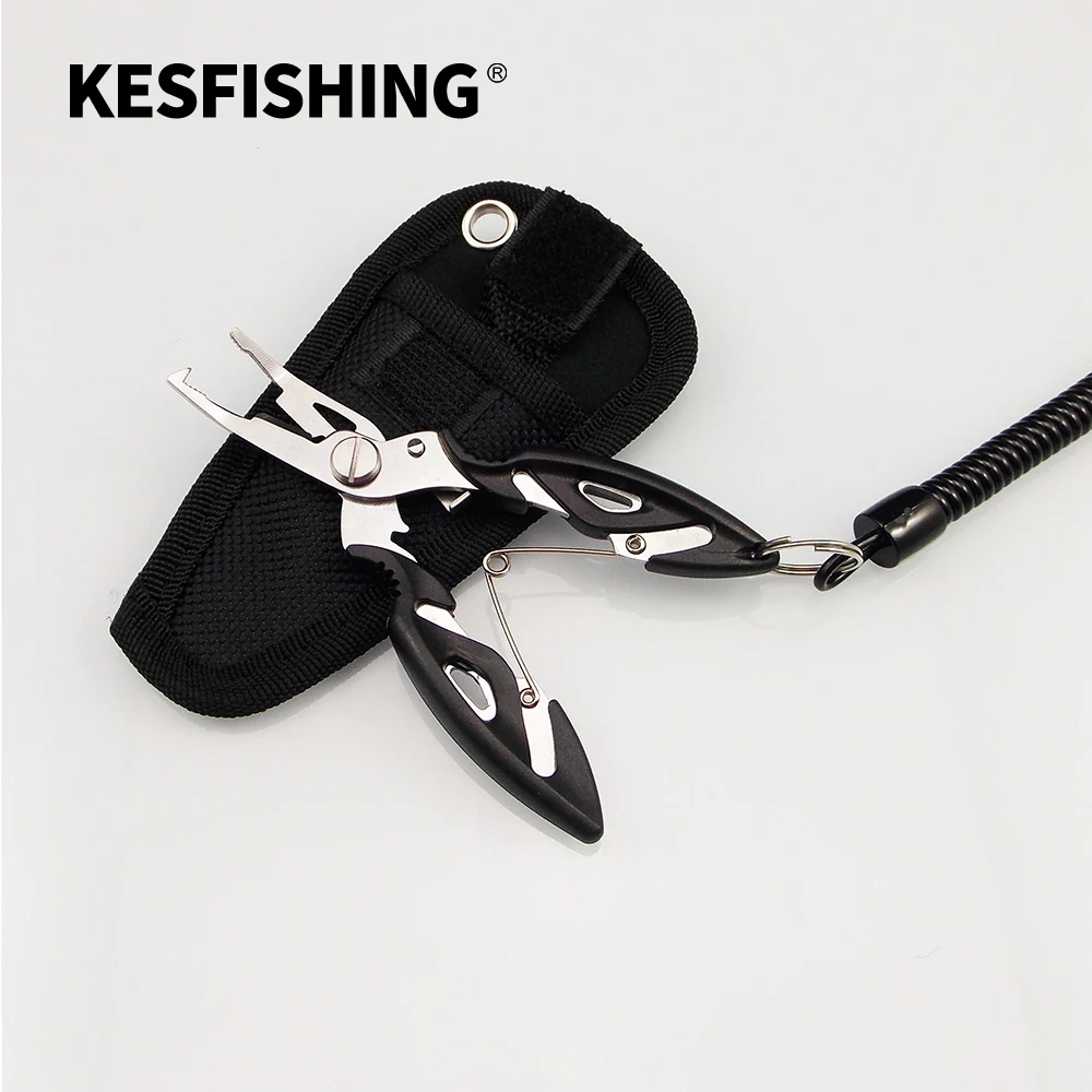 Alicates multifuncionales KESFISHING – Pinzas de pesca con agarre de labios