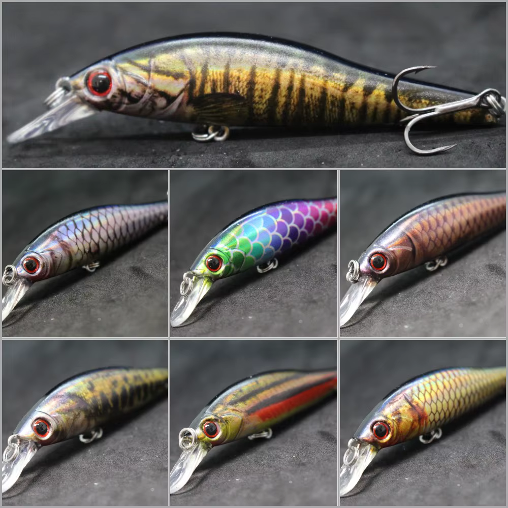 wLure Minnow Jerkbait Hundido con Pintura Realista
