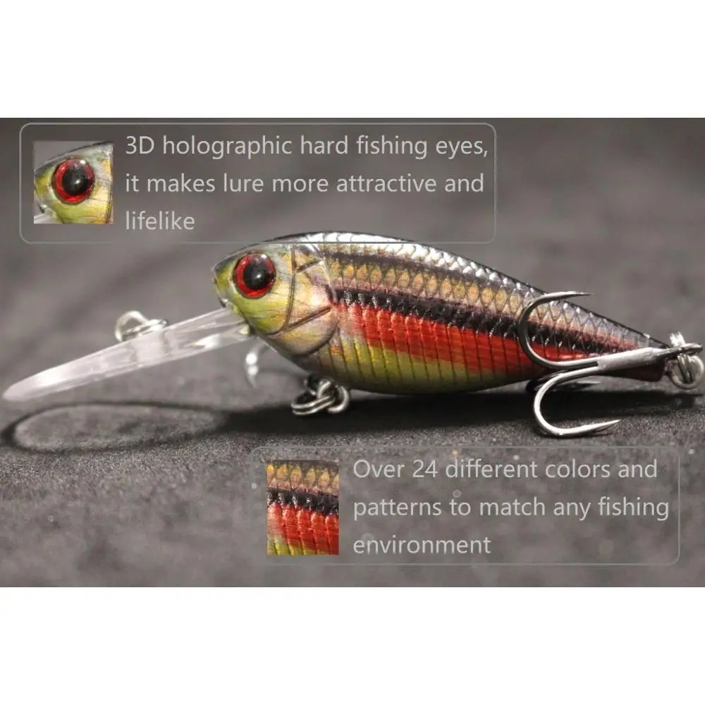 WLure Crankbait buceo profundo – Oscilación ancha para carpa - imagen 5