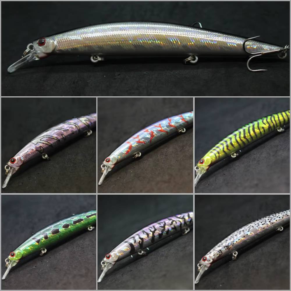 WLure M672 - Señuelo minnow, Jerkbait flotante para pesca deportiva