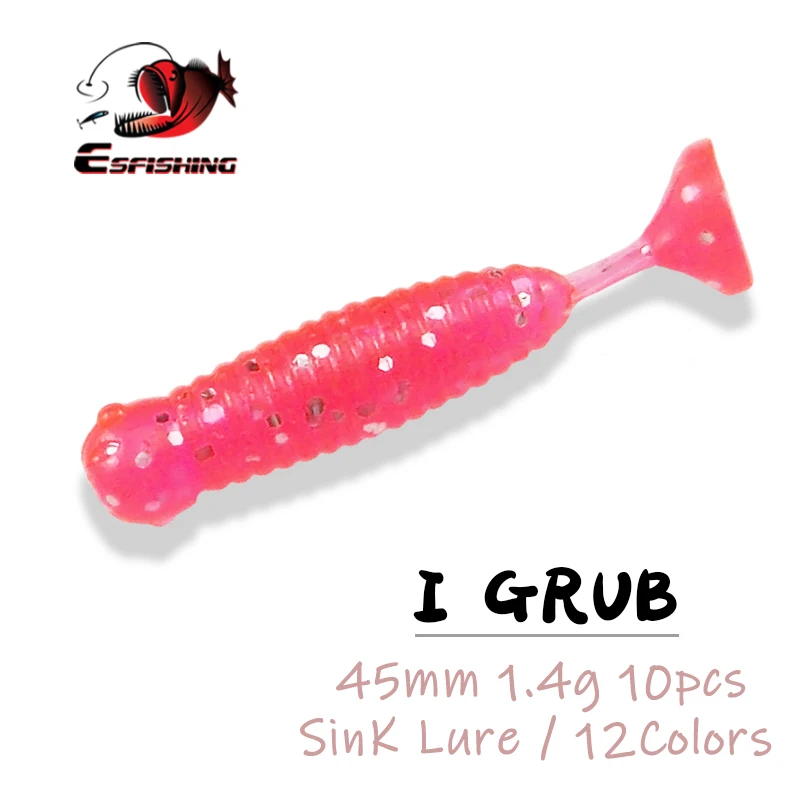 ESFISHING Grub 45mm – Señuelo blando para trucha, lubina y lucio - imagen 2