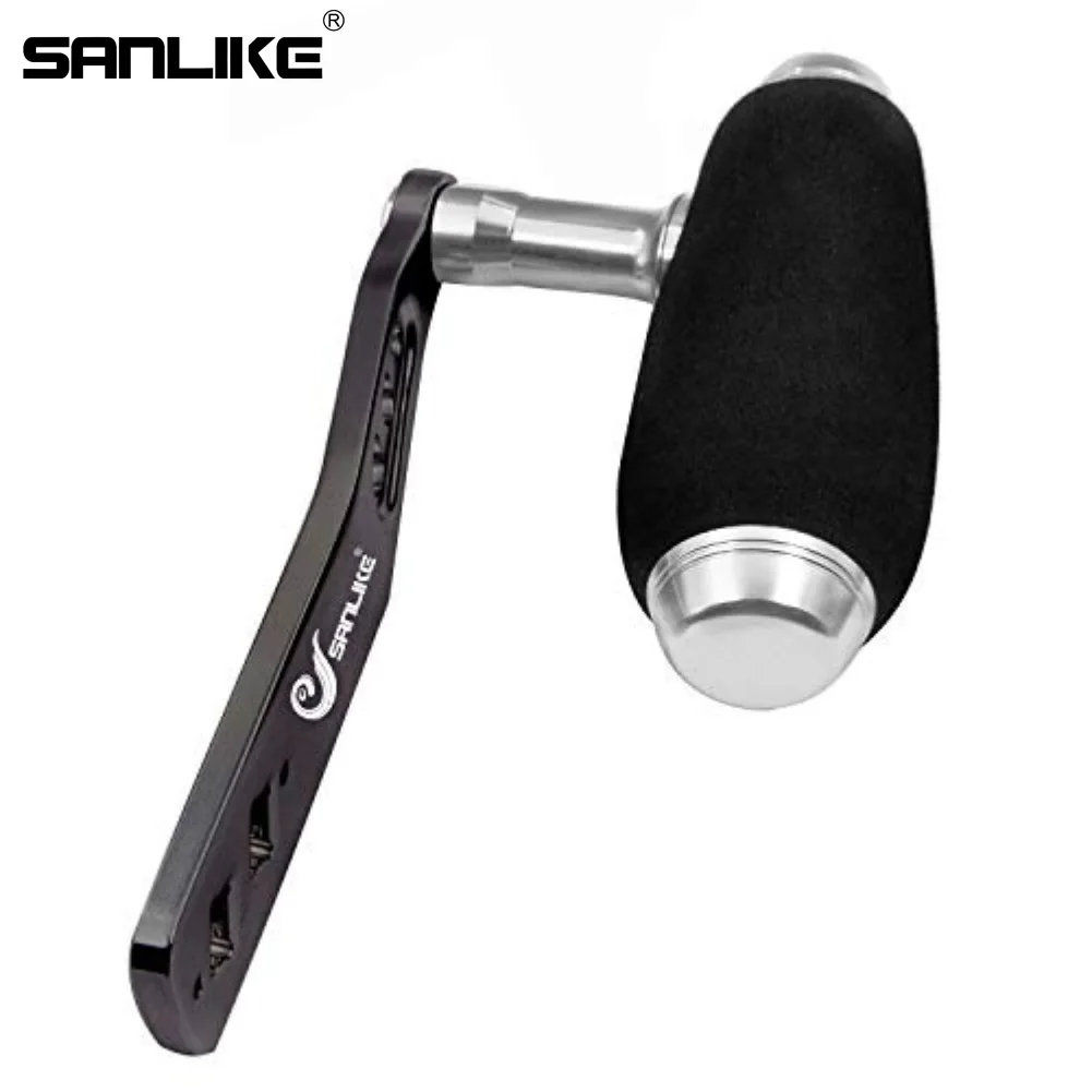 SANLIKE mango de carrete zurdo de aluminio para Shimano y Daiwa