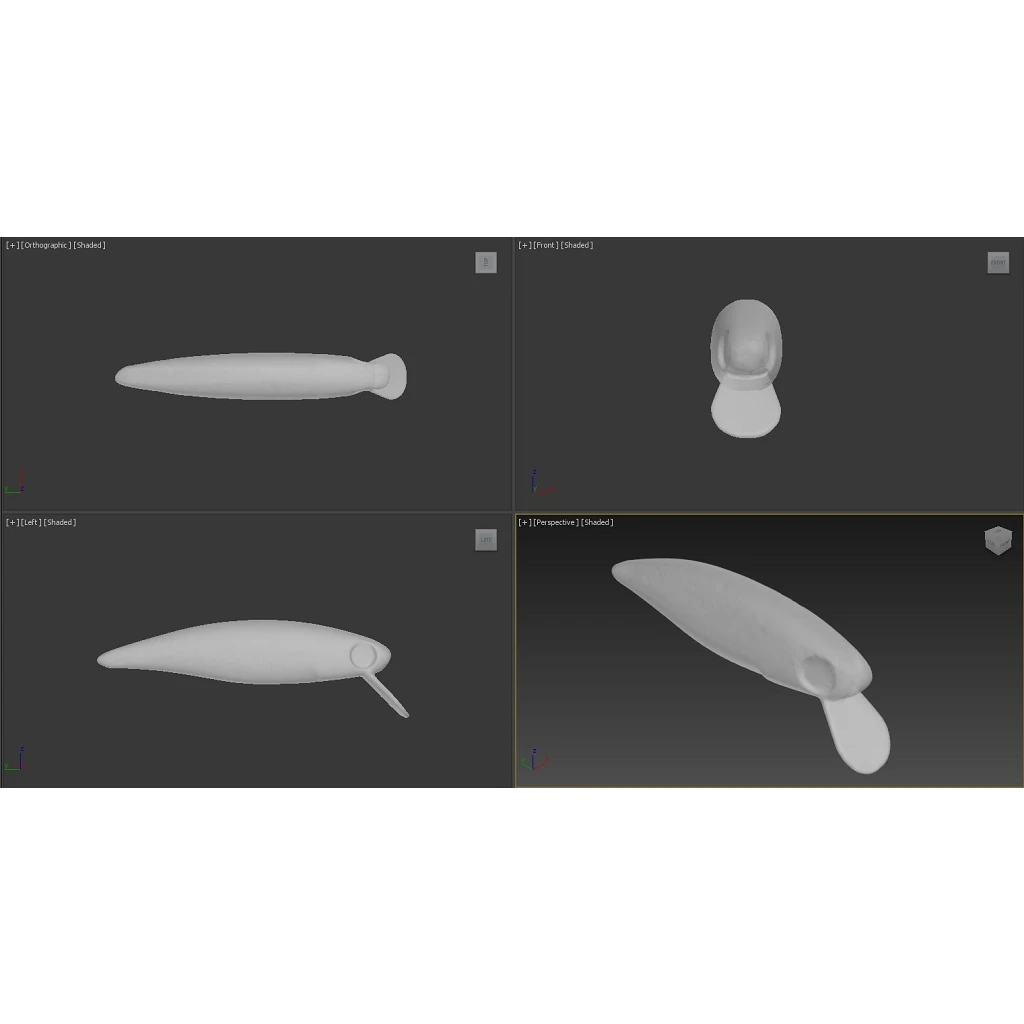 wLure Señuelo Minnow ligero sin pintar, transparente, ojos 3D - imagen 3
