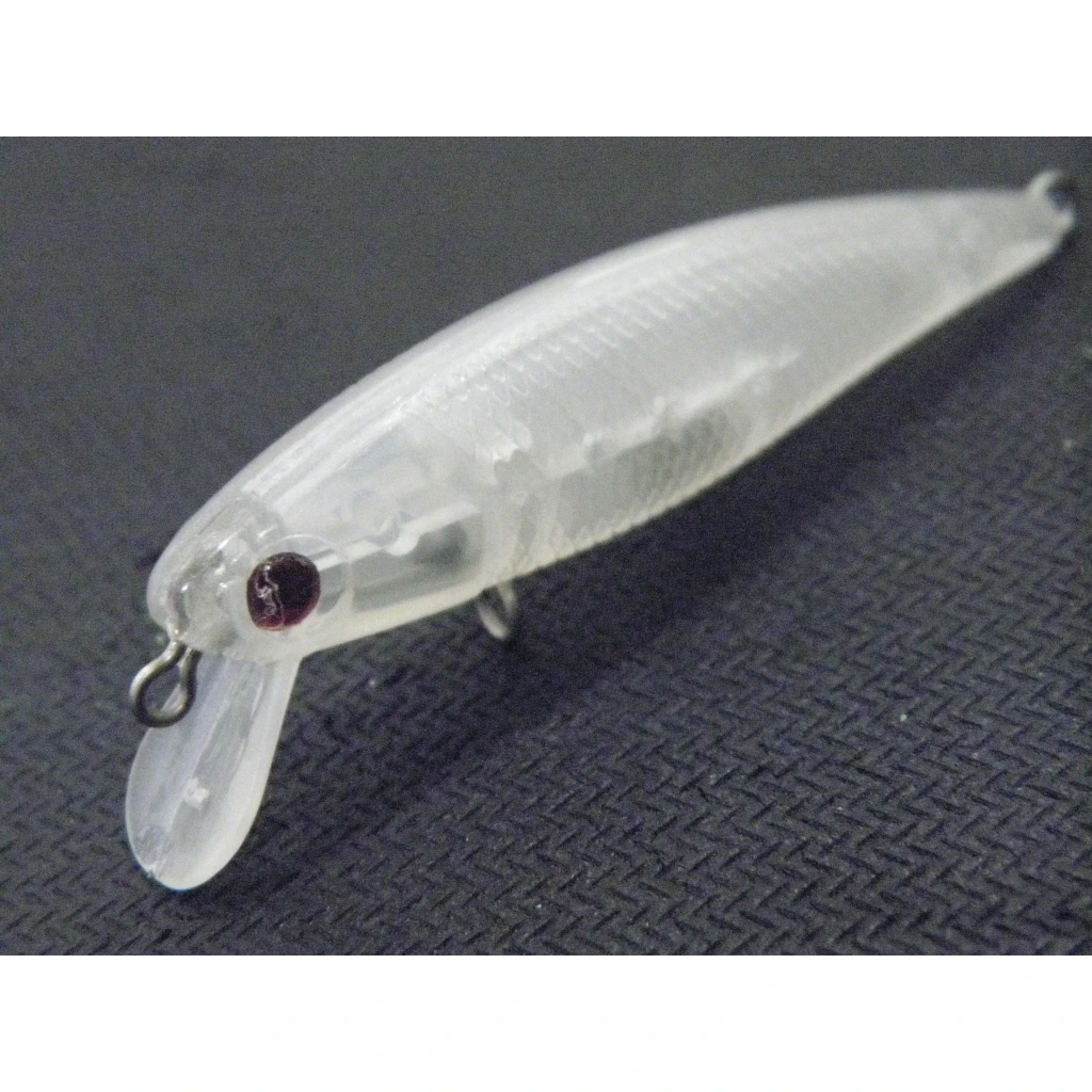 wLure Señuelo Minnow ligero sin pintar, transparente, ojos 3D - imagen 5
