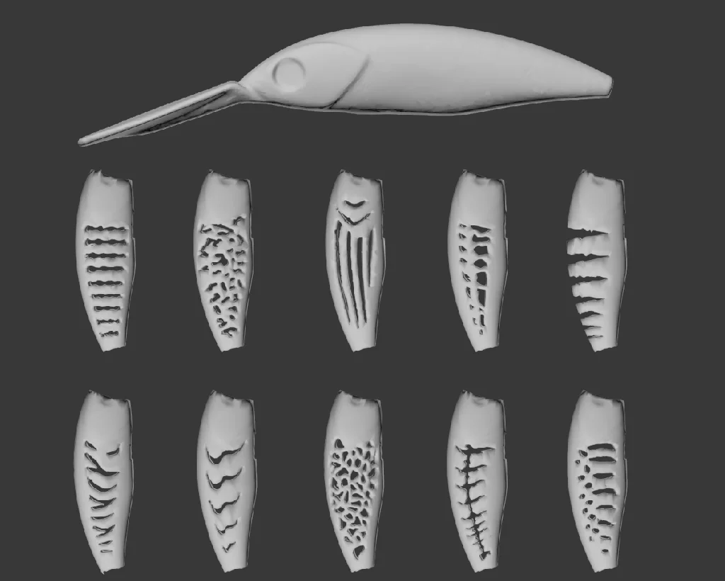 Plantilla 3D para señuelos UPM514