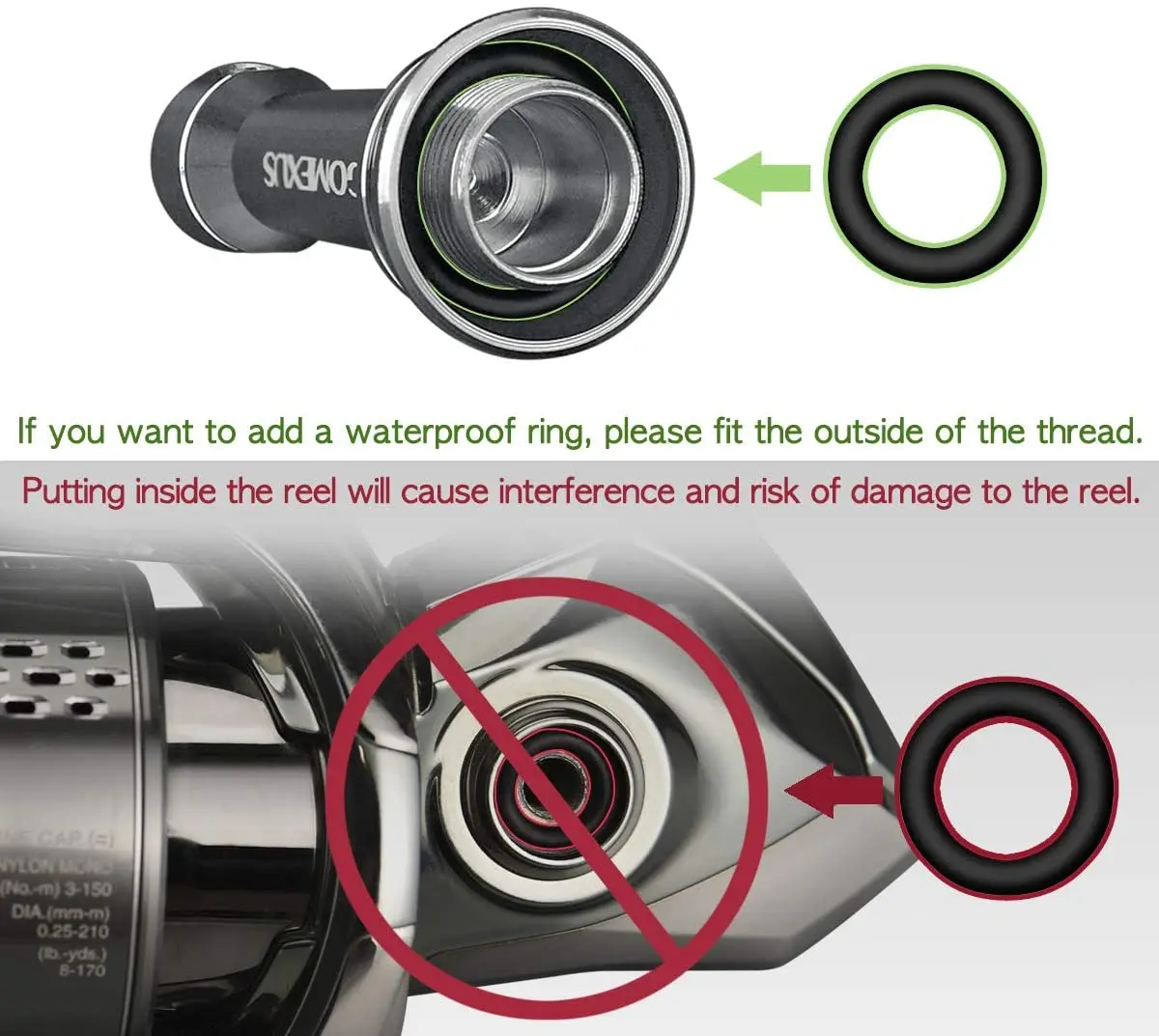 Soporte para carrete Gomexus R1 para Stradic FL y Daiwa Luvias - imagen 5