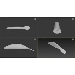 wLure Señuelo Minnow transparente ligero sin pintar, ojos aleatorios