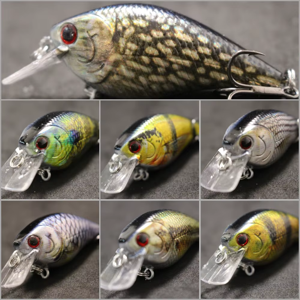 WLure Crankbait pico cuadrado – Flotante lento pintura RealLife