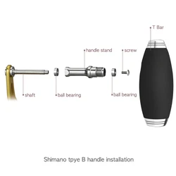 Gomexus perilla T-BAR de corcho para Shimano Ocea Conquest