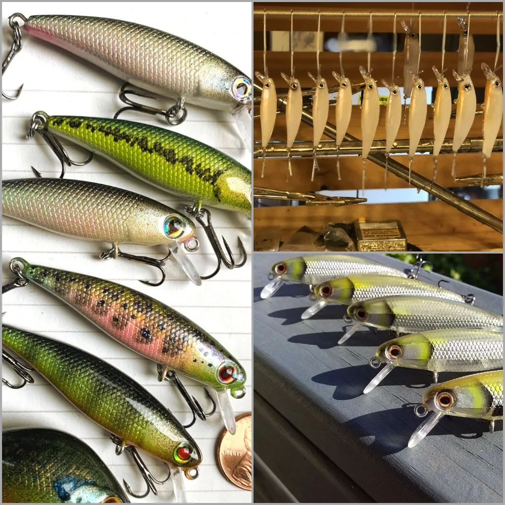 wLure Señuelo Minnow ligero sin pintar, transparente, ojos 3D - imagen 2