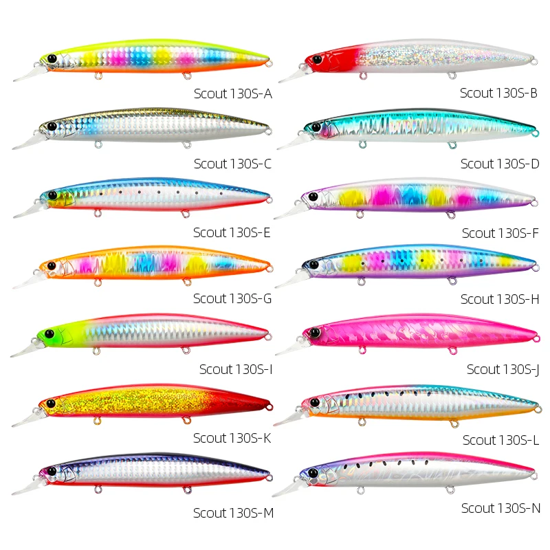 TSURINOYA Scout 130S Minnow hundido para lubina y lenguado - imagen 3
