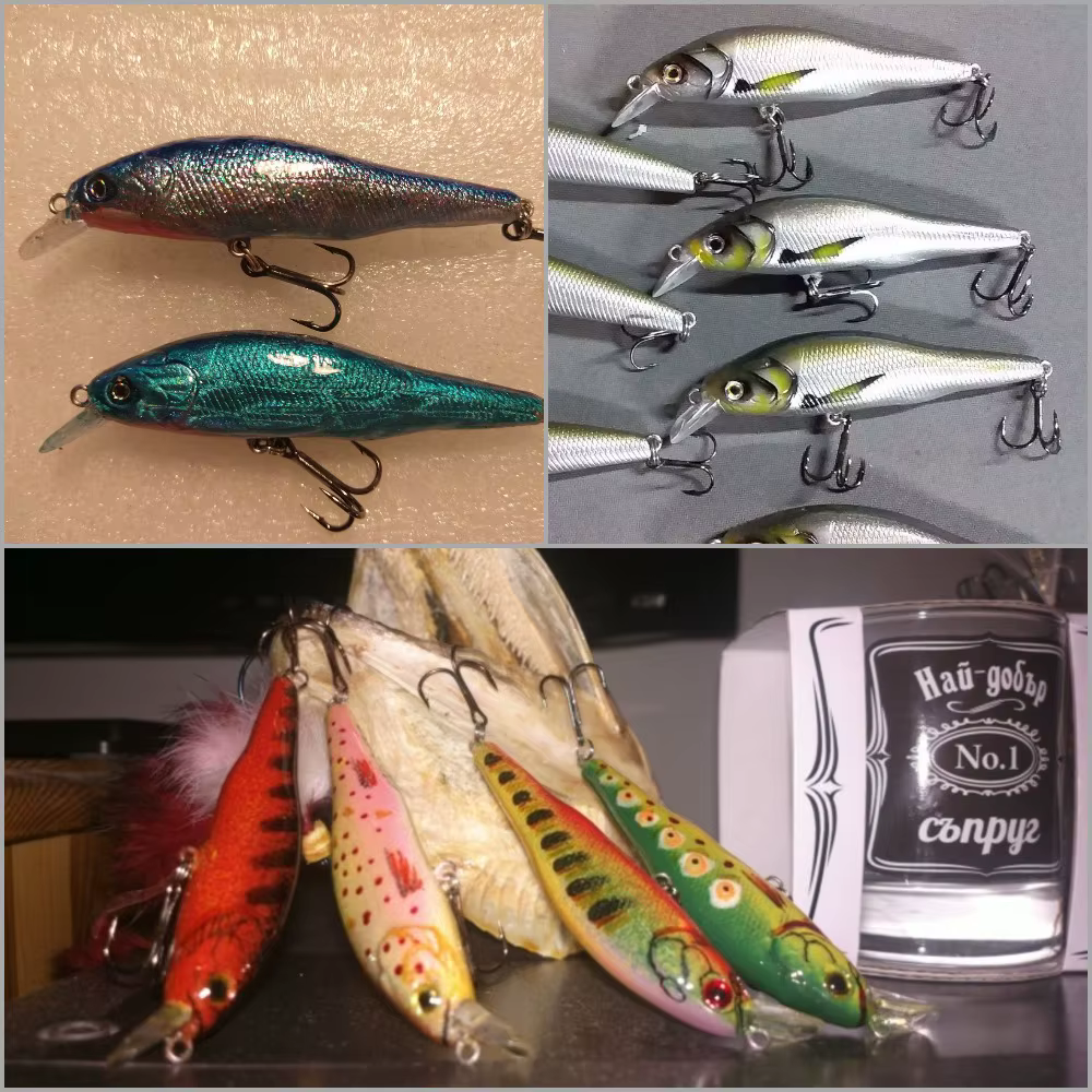 WLure Crankbait transparente 8,5 cm – Señuelo sin pintar para personalizar - imagen 3