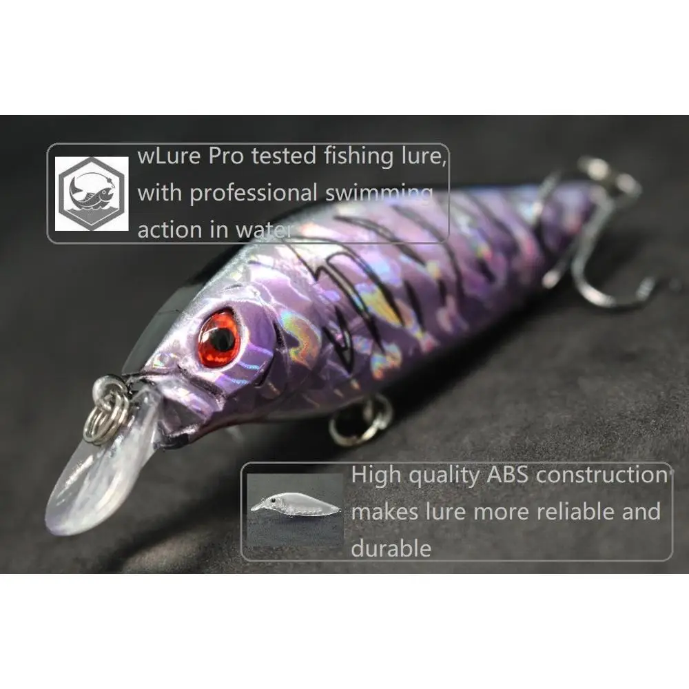 Señuelo Crankbait WLure C735 3D acción alta para lubina - imagen 5
