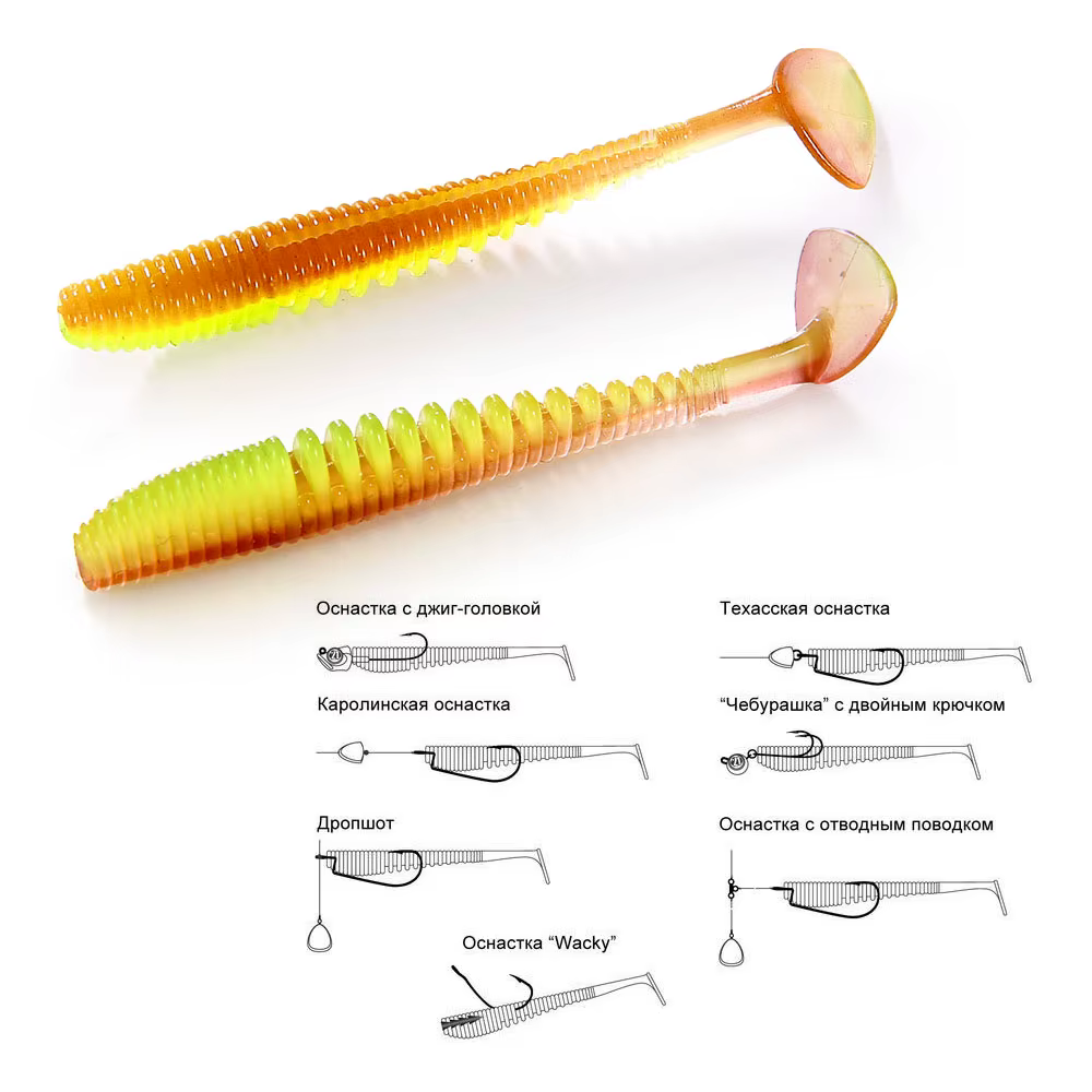 Señuelo Shad Awaruna FSTK LEURRE – Cebo blando de silicona para carpa - imagen 5