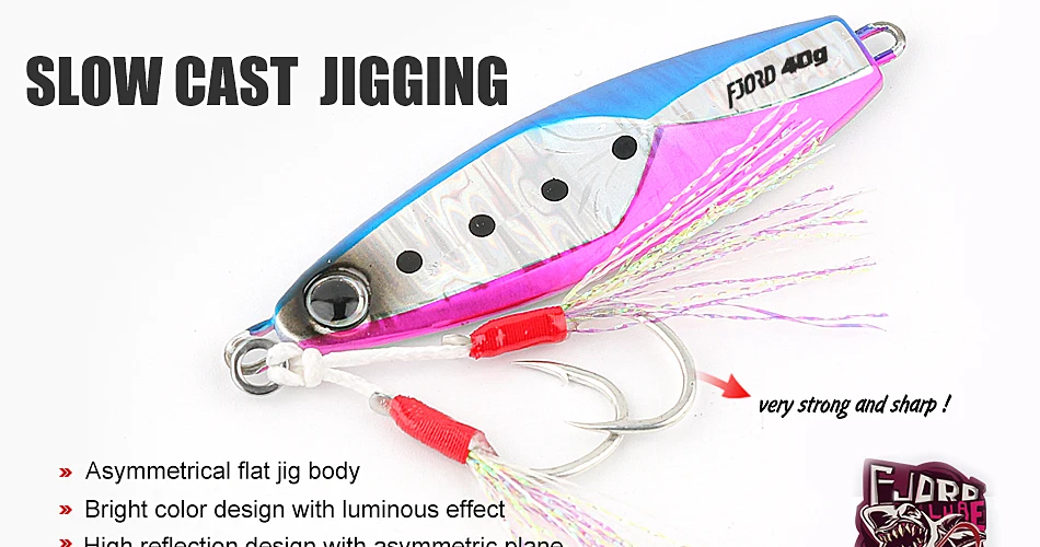 Señuelo Metal Jig FJORD con efecto luminoso