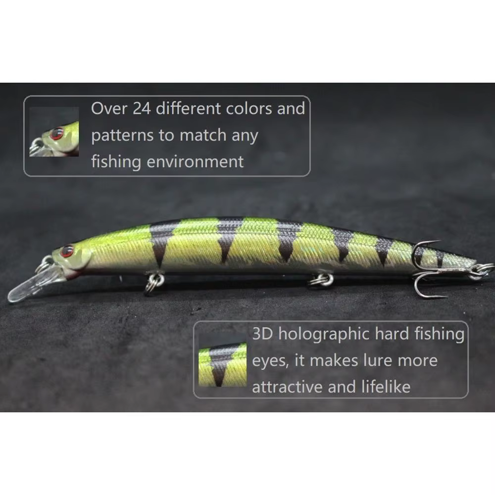 WLure M672 - Señuelo minnow, Jerkbait flotante para pesca deportiva - imagen 4