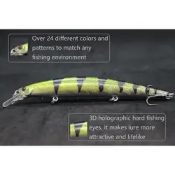 WLure M672 - Señuelo minnow, Jerkbait flotante para pesca deportiva