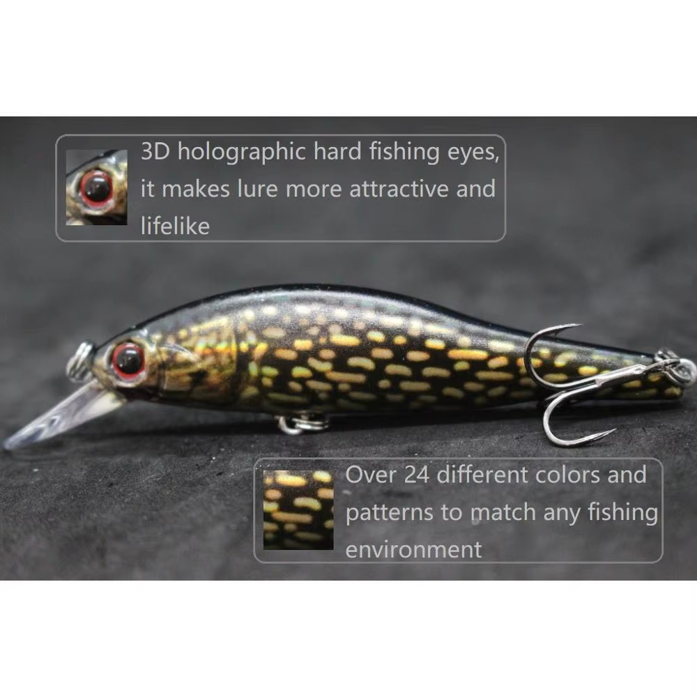 wLure Minnow Jerkbait Hundido con Pintura Realista - imagen 3
