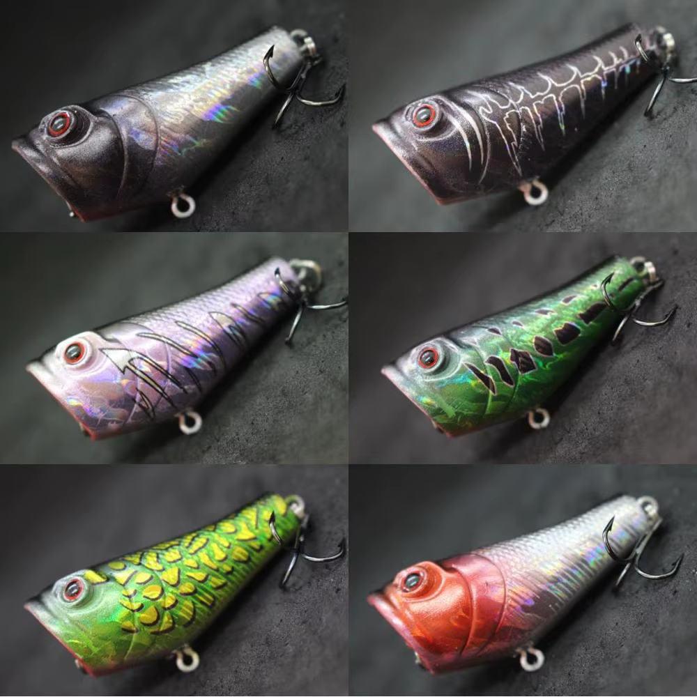 WLure T620 Popper 5,1cm – Señuelo Topwater Boca Roja para Twitch - imagen 2
