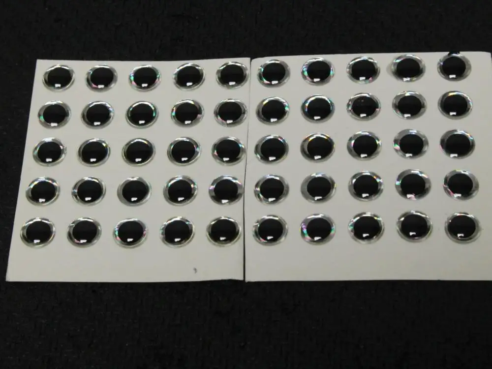 Ojos 3D WLure duros para señuelos – Plata y negro - imagen 2