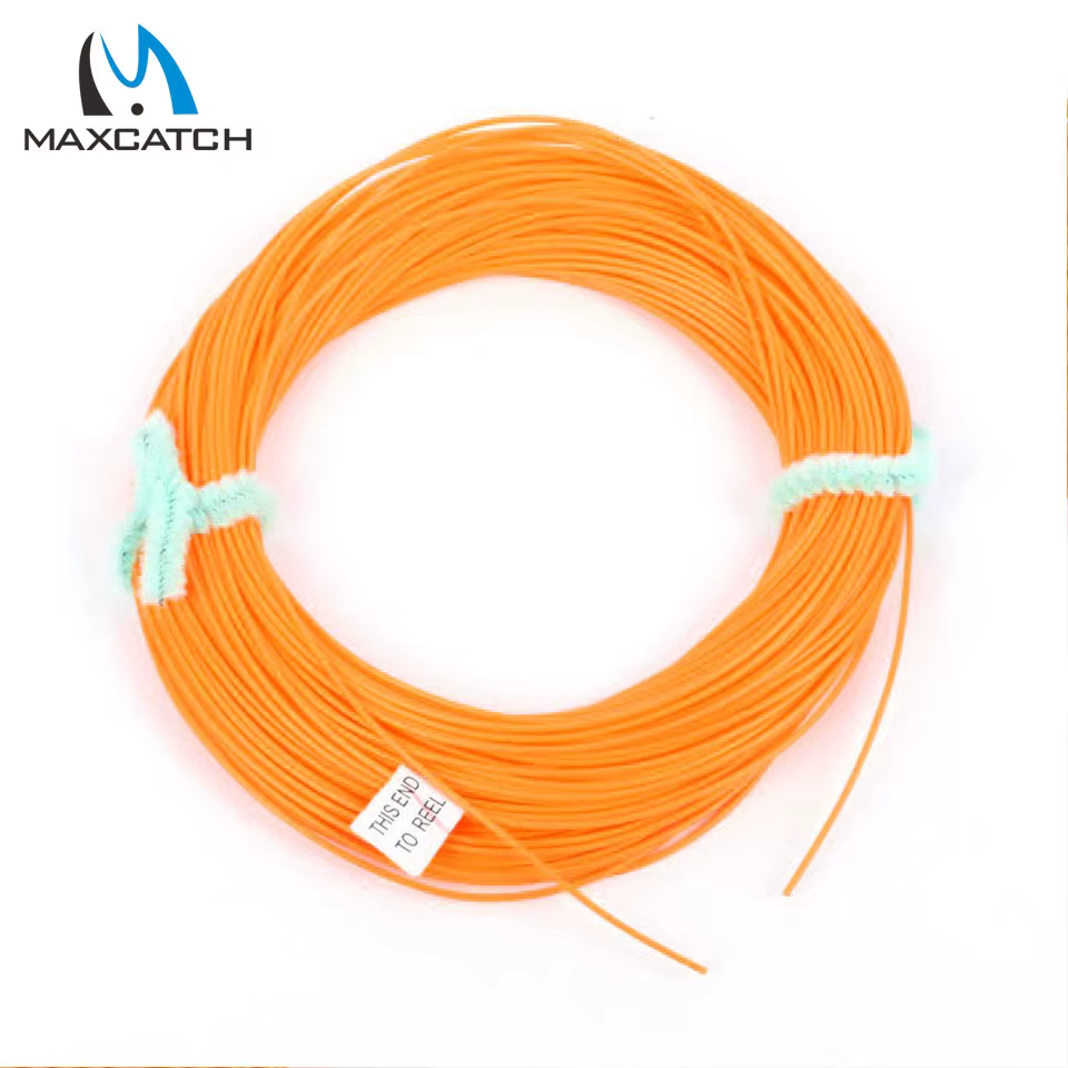 Maximumcatch Línea de mosca 0,7-0,9 mm naranja y amarilla para pesca