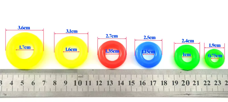 MNFT Tapón caña pesca – Anillo goma O antideslizante multicolor - imagen 4