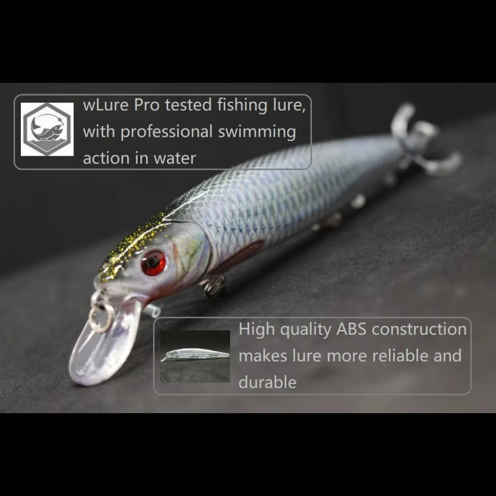 Señuelo Jerkbait WLure HM774 - Minnow, sistema de transferencia