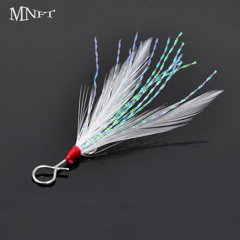 MNFT Señuelo de pluma colgante con anzuelo triple Bloodstreams