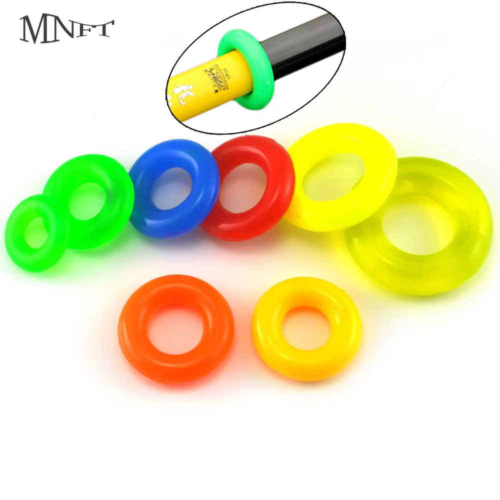 MNFT Tapón caña pesca – Anillo goma O antideslizante multicolor