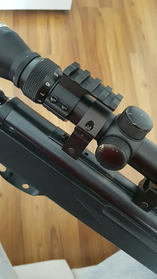 Montaje MIZUGIWA negro con anillo adaptador para visor