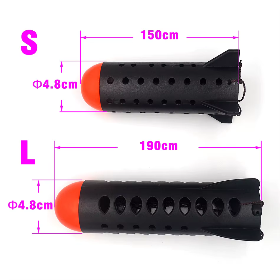 MNFT Alimentador Spod cilíndrico – Cohete flotador para pesca con caña - imagen 4