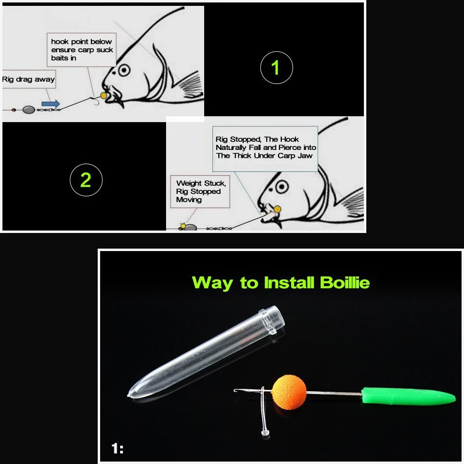 MNFT Extensor de Paradas para Boilies - Tapones Transparentes - imagen 2